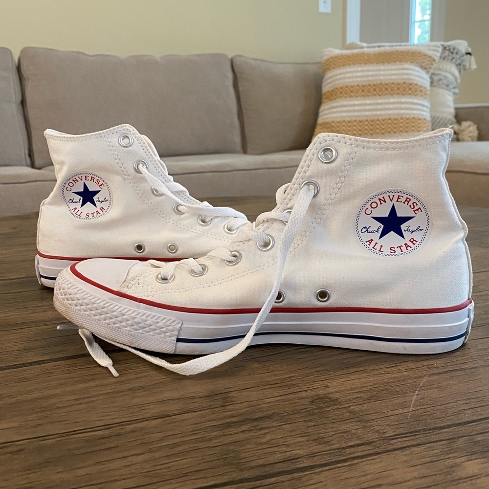 White High Top Converse Sneakers